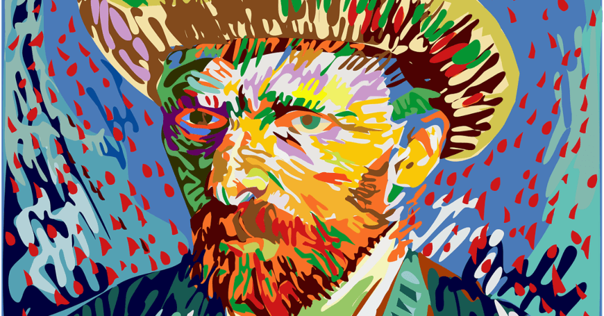 Šareni portret Vinsent Van Gogh-a